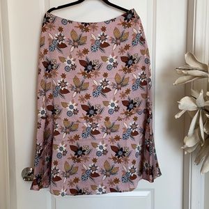 Loft midi silky skirt